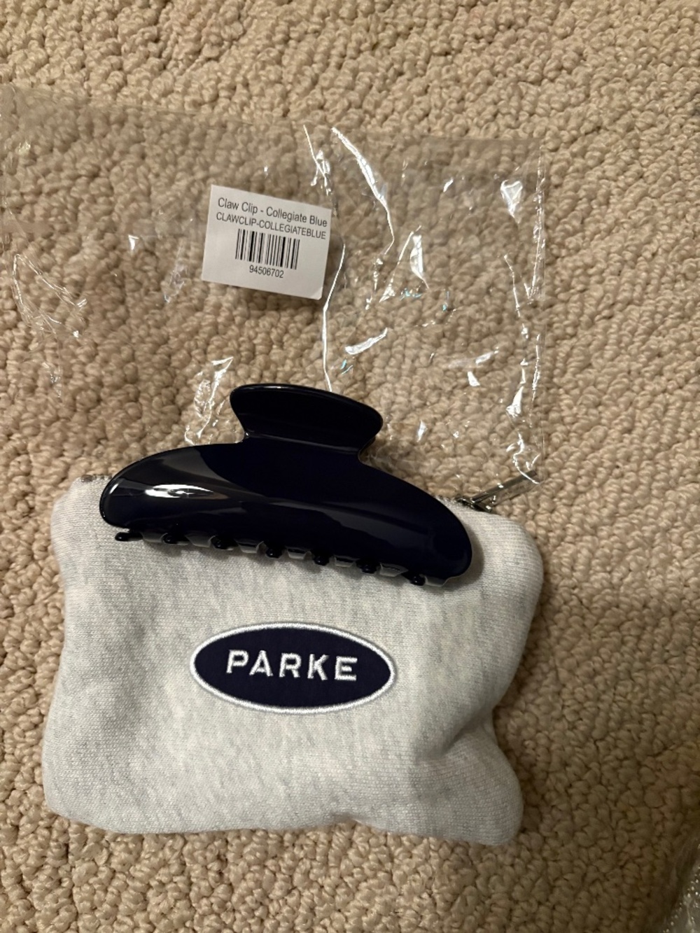 SOLD OUT PARKE COLLEGIATE BLUE-PENN STATE- CLAW CLIP AND ZIPPERED COIN PURSE